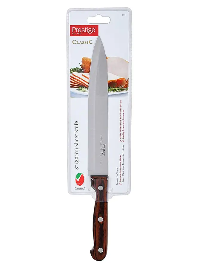 Prestige Slicer Knife Silver/Brown 8inch