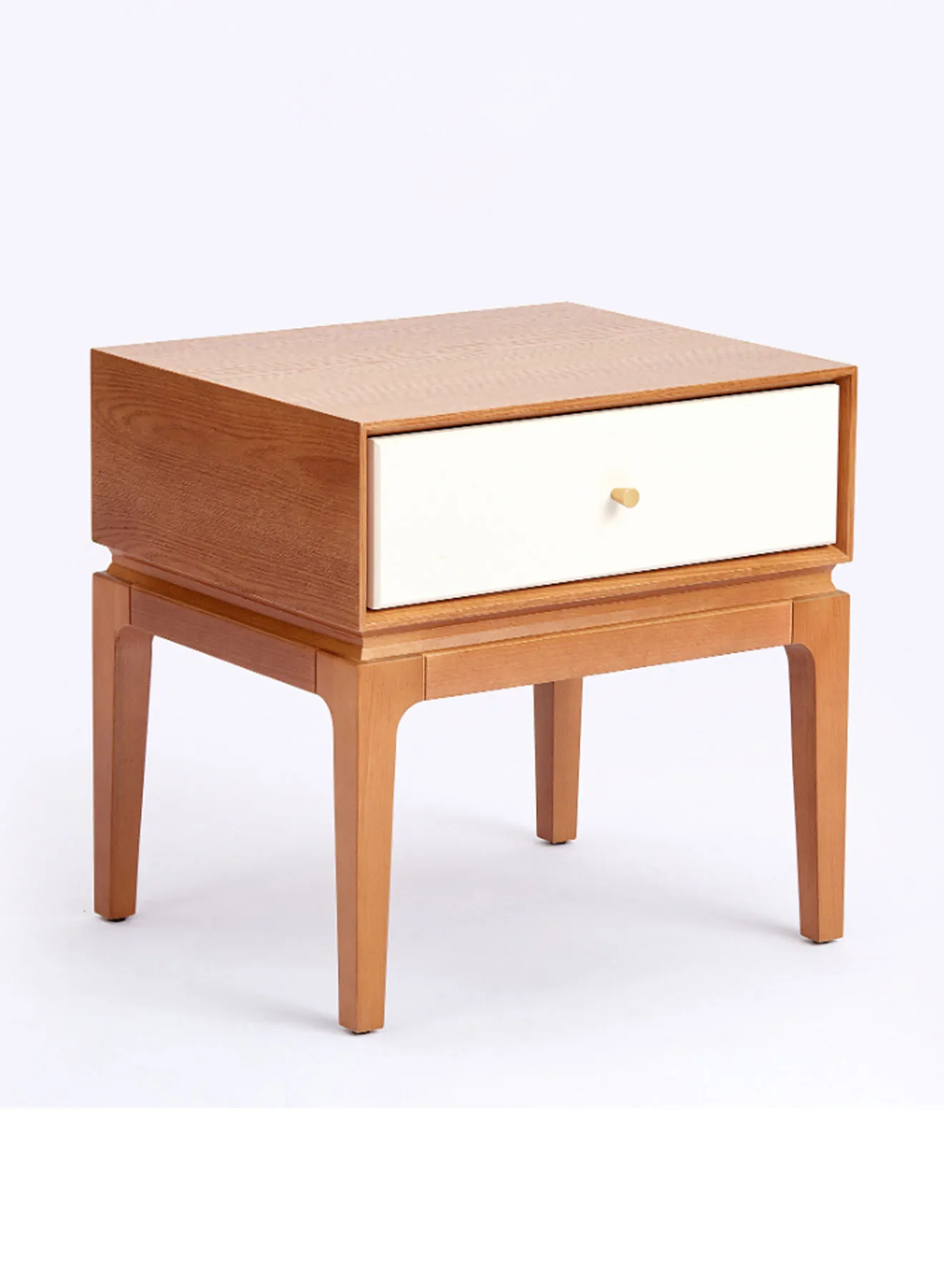 ebb & flow Bedside Table Luxurious - Solid Wood Nightstand Comdina - Bedroom Furniture Burnt/Brown 600 x 500 x 600mm