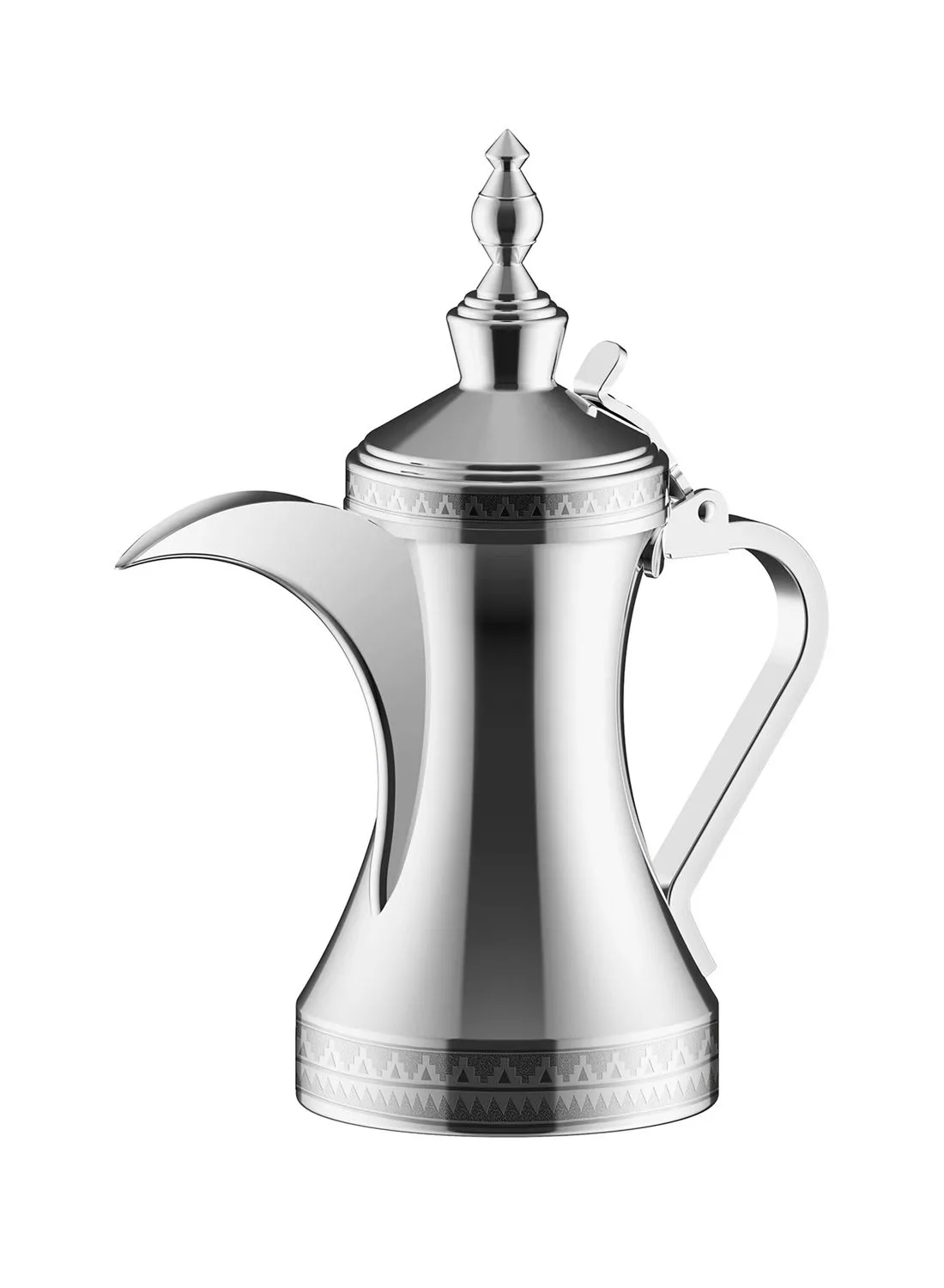 Alsaif Stainless Steel Arabic Coffee Dallah Chrome