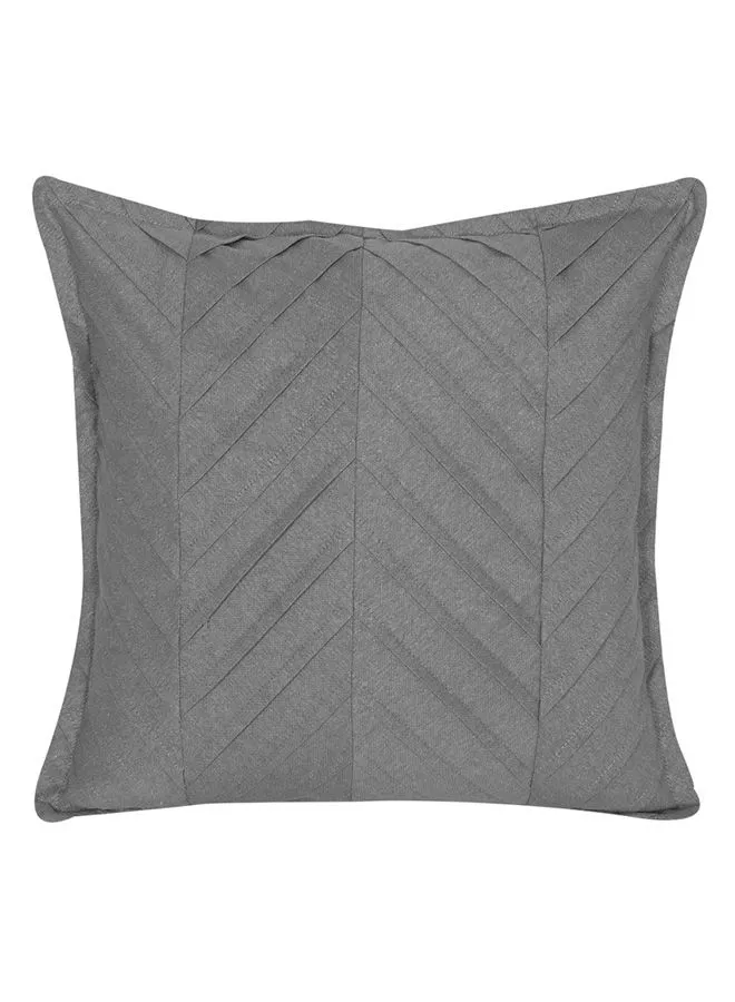غطاء وسادة مزخرف على شكل مربع من هوم تاون ، رمادي فاتح 40 × 40 سم