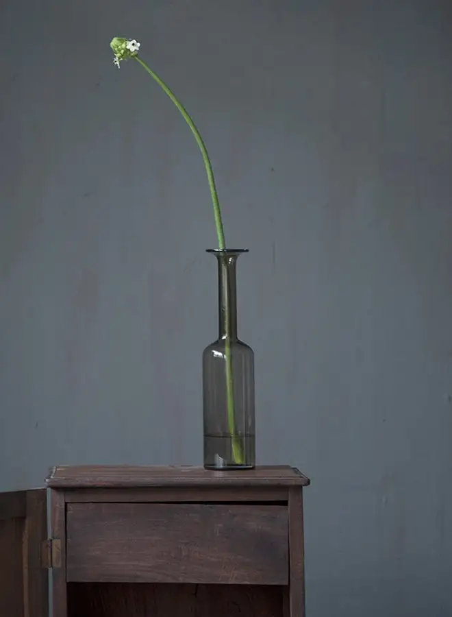 تبديل مزهرية زهور زجاجية حديثة مصنوعة يدويًا مواد ذات جودة فريدة من نوعها لمنزل أنيق مثالي YW131 بني 42.5 سم