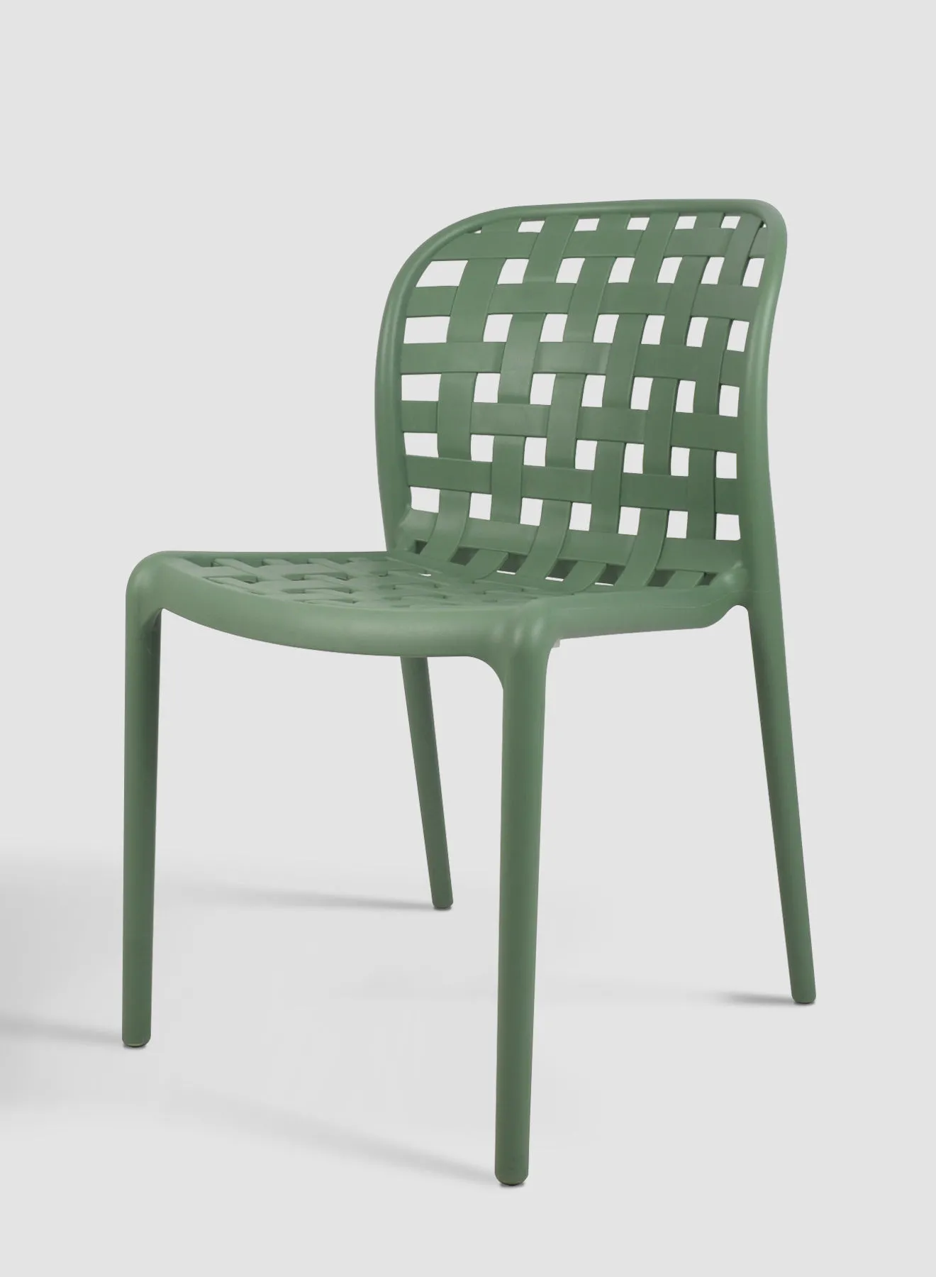Switch Dining Chair Natural Collection In Light Green Plastic Size 57 X 48 X 83