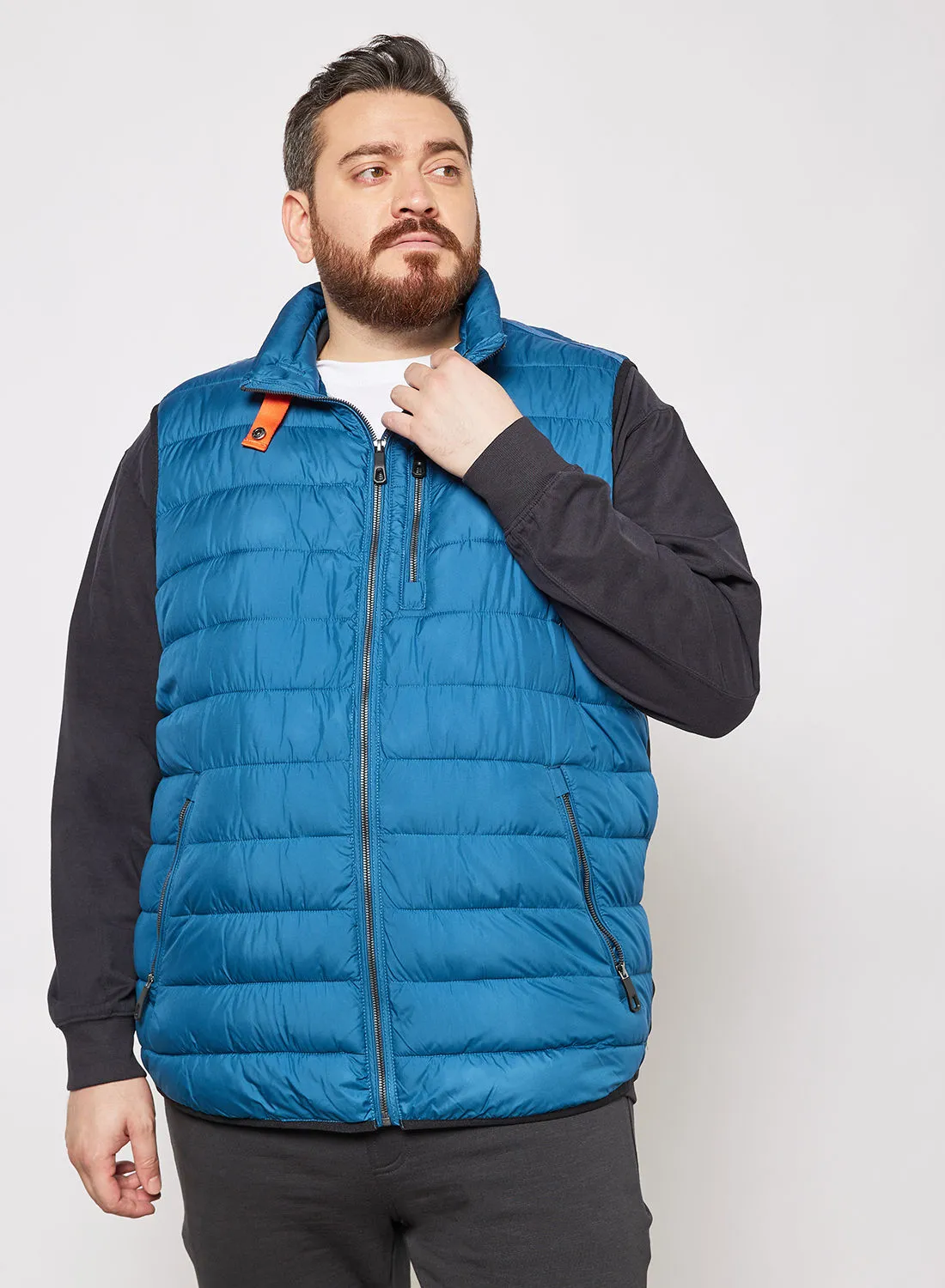 North 56°4 Plus Size Quilted Sleeveless Gilet Blue