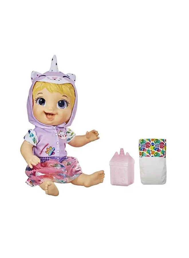 Baby Alive Baby Alive Tinycorns Doll, Unicorn, Accessories, Drinks, Wets, Blonde Hair Toy For Kids Ages 3 Years And Up