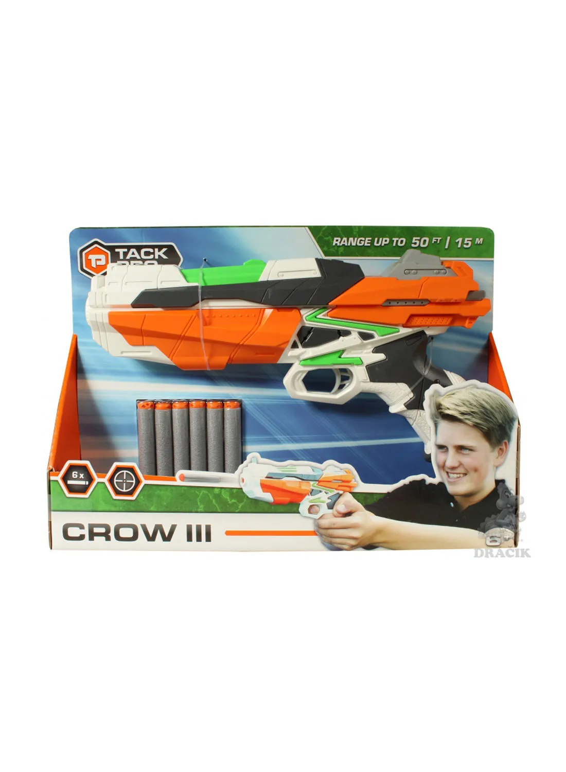 TACK PRO Tack Pro Crow Iii Foam Blaster Gun With 6 Darts