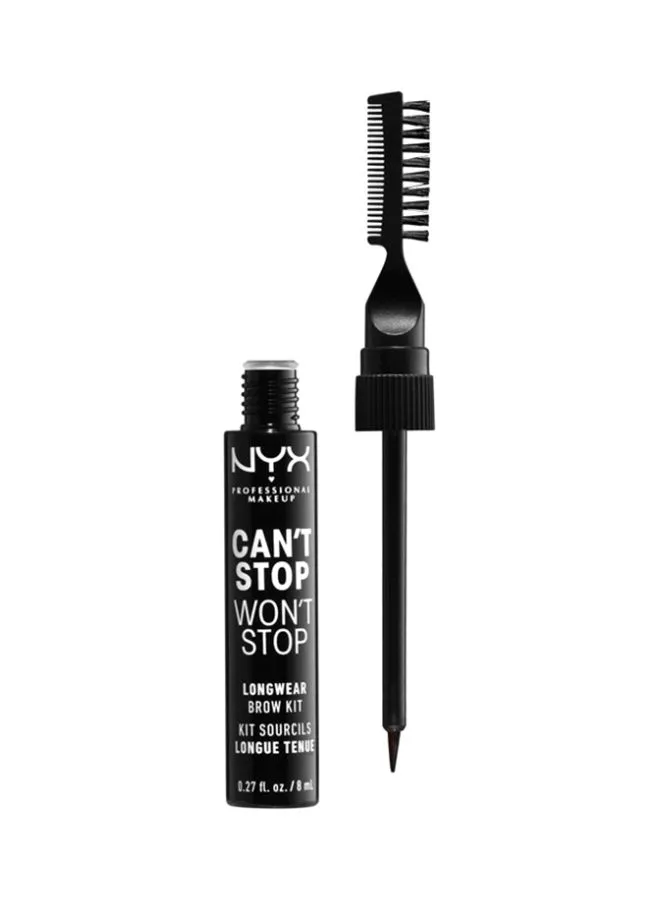NYX PROFESSIONAL MAKEUP Can't Stop Won't Stop Longwear Eye Brow Kit Black