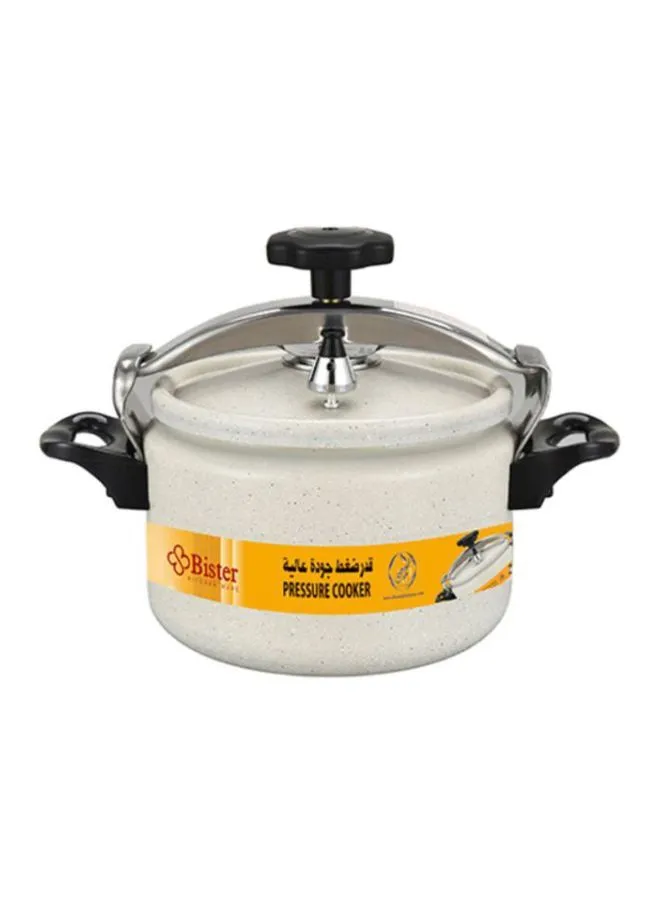 Bister Bister Granite Aluminium Pressure Cooker for Fast Cooker | Pressure Pot | Arabic Cooker White/Silver/Black 9.0Liters