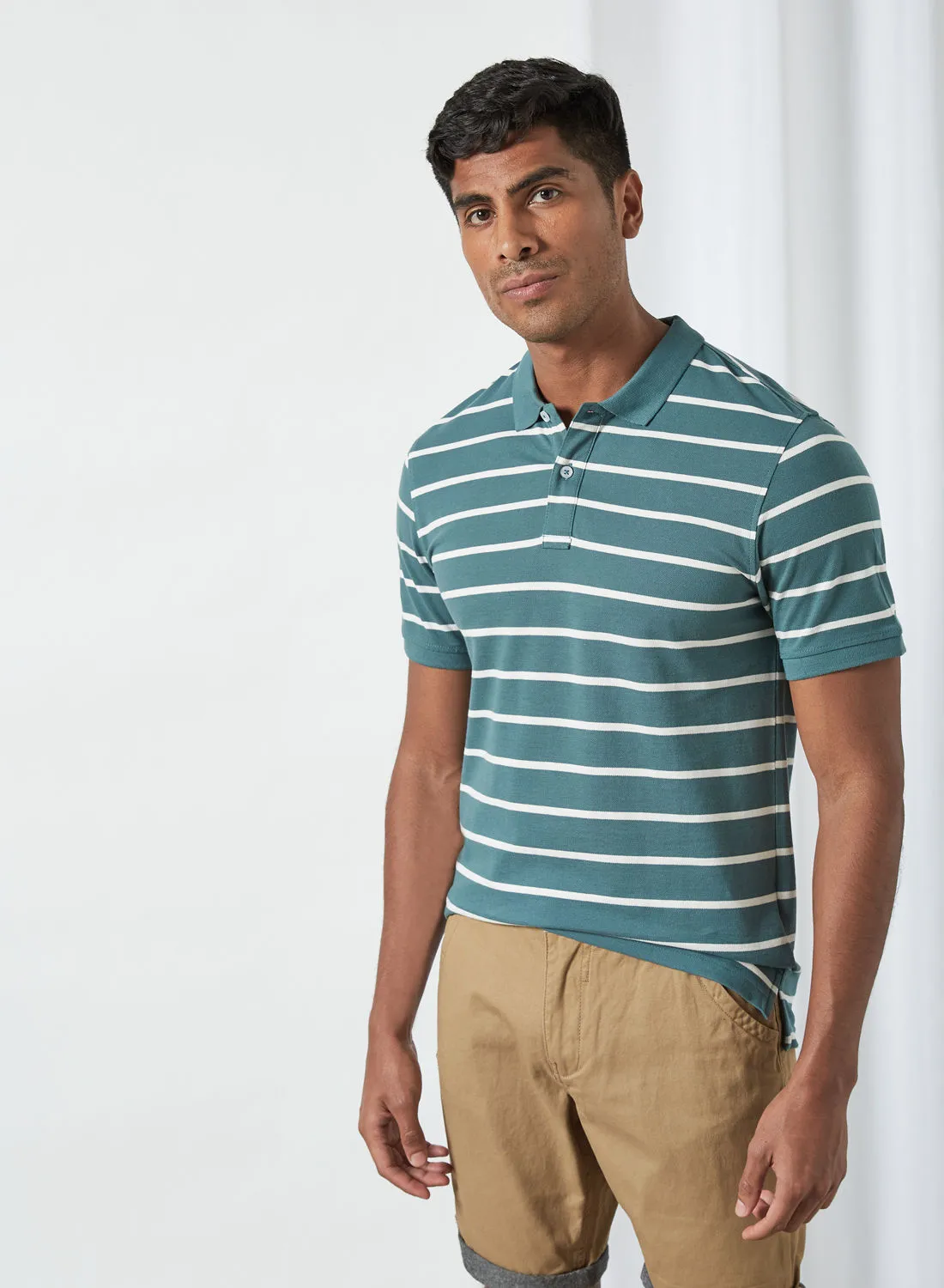 ONLY & SONS Regular Striped Polo North Atlantic