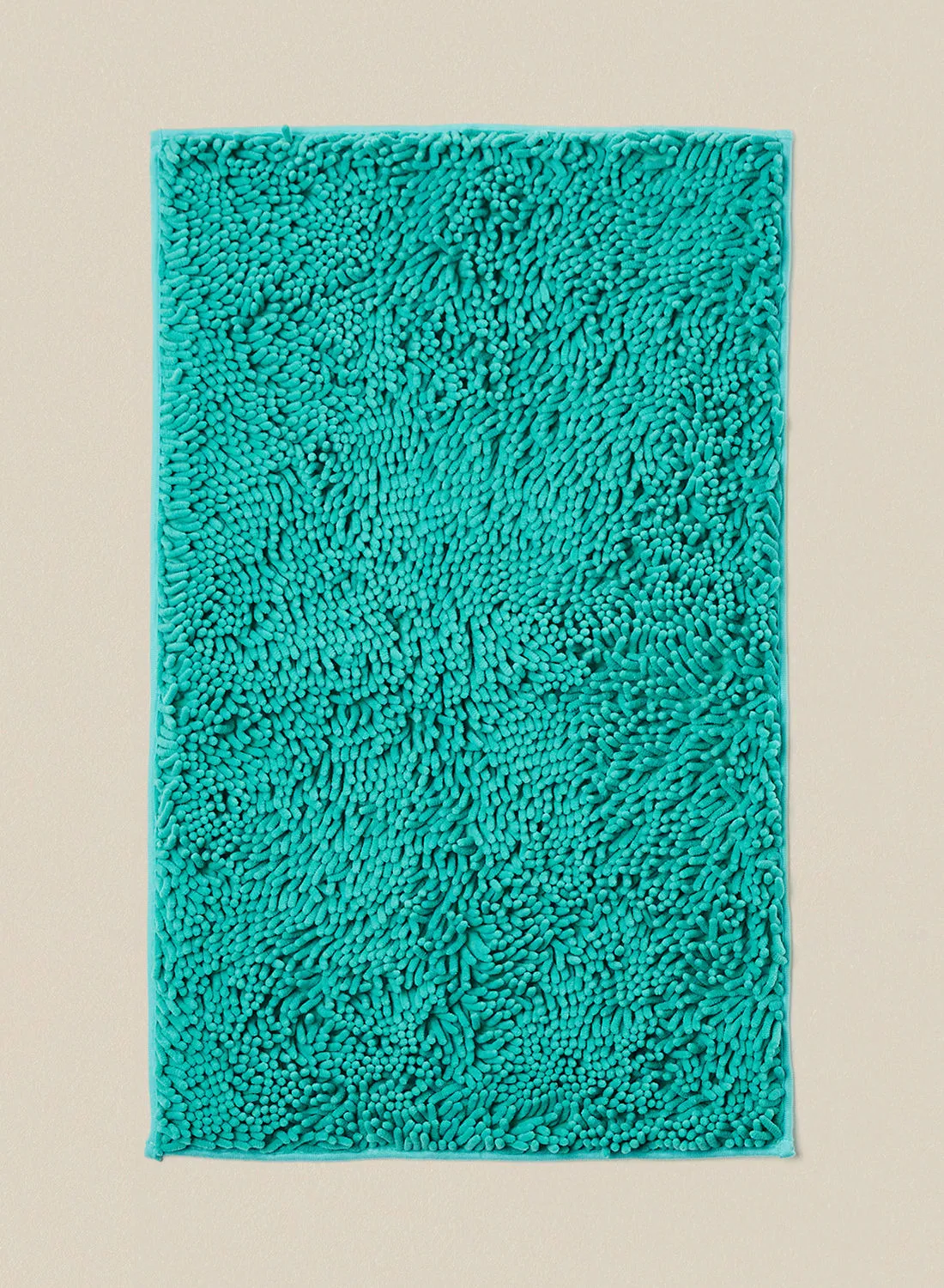 noon east Bath Mat - 50X80 Cm - Shaggy - Turquoise Color - Bathroom Mat Anti-Slip