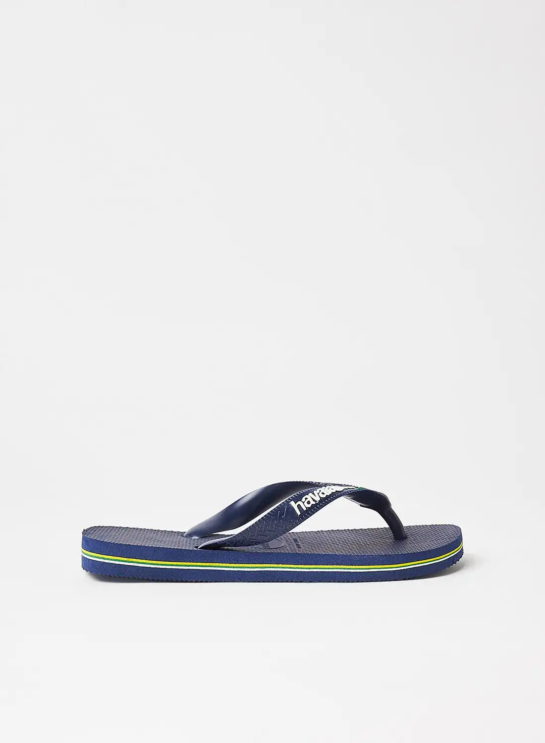 havaianas Brazil Contrast Logo Flip Flop Navy Blue