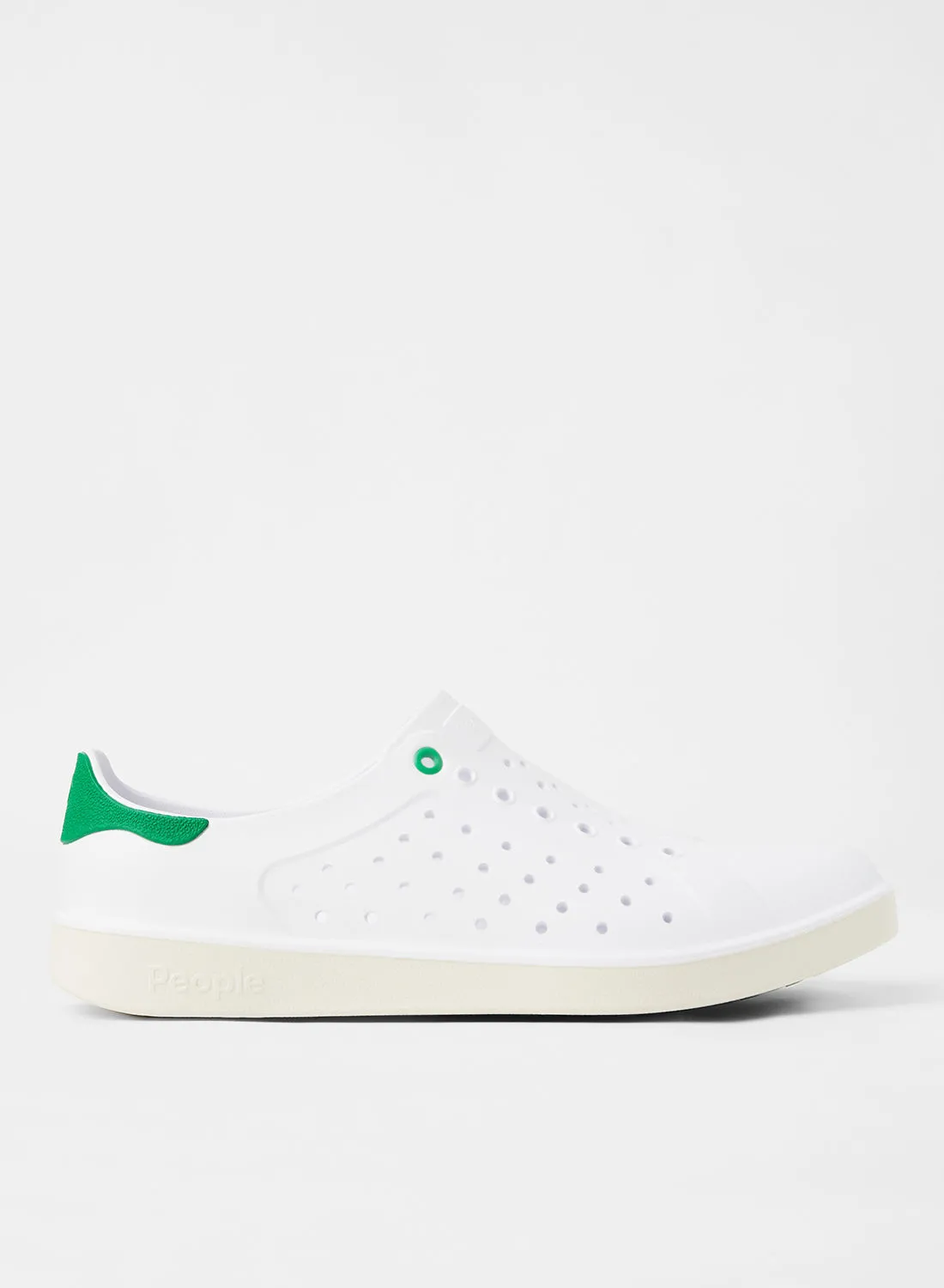 People Ace Slip-On Shoes White/Kelly Green