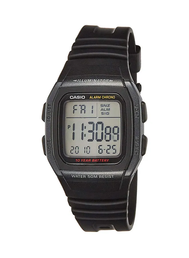 CASIO Boys' Resin Digital Quartz Watch W-96H-1BVDF - 36 mm - Black 