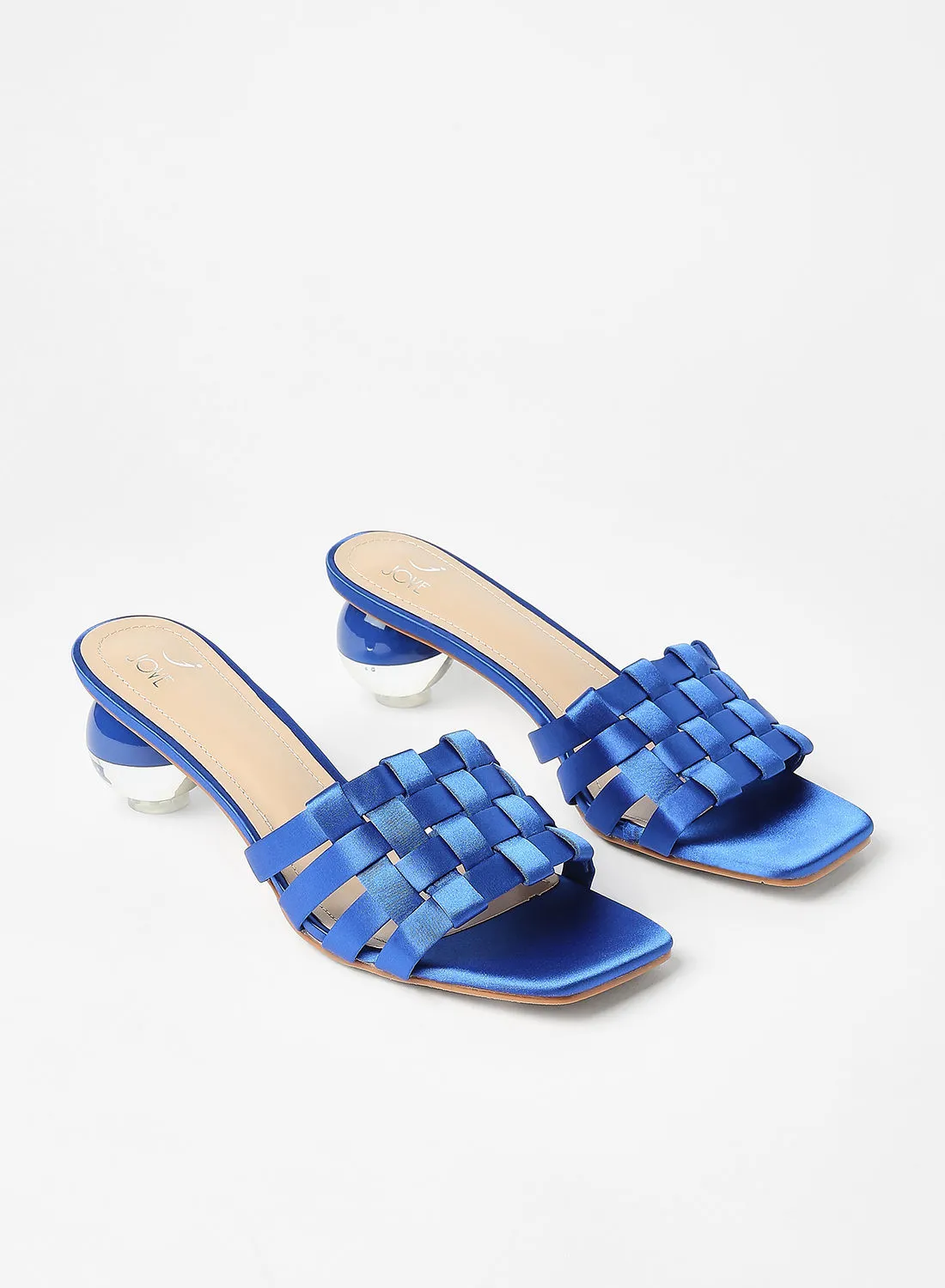 Jove Stylish Elegant Heeled Sandals Blue