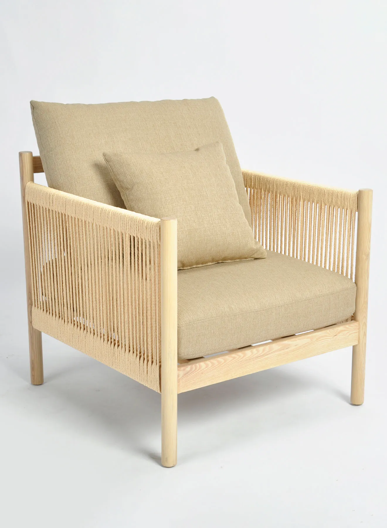 Switch Armchair In Beige Wooden Chair Size 73 X 79 X 83