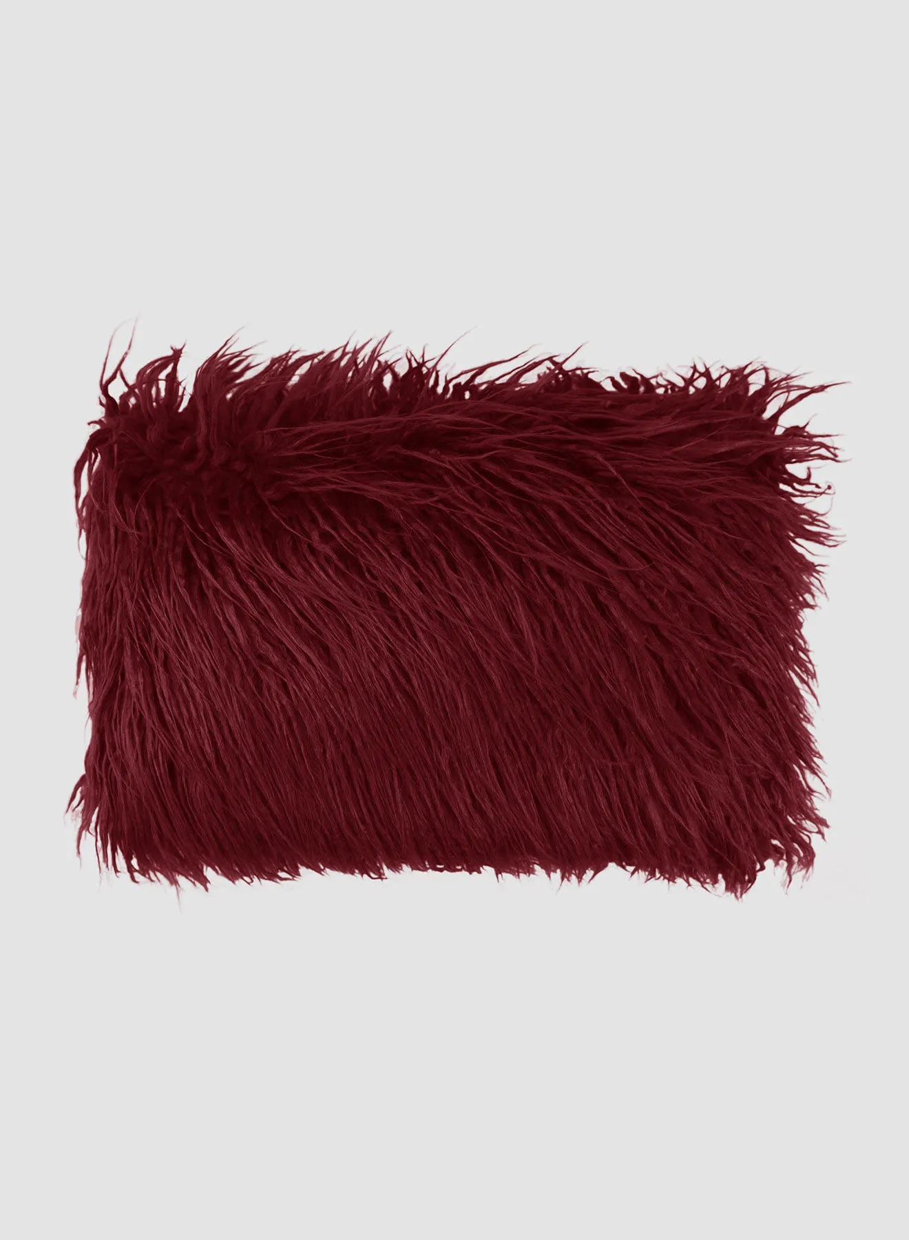 ebb & flow Faux Fur Cushion, Unique Luxury Quality Decor Items for the Perfect Stylish Home Red 30 x 50cm
