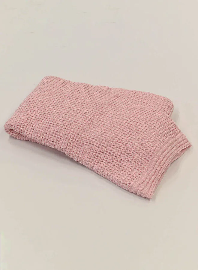 noon east Lightweight Summer Blanket Queen Size 390 GSM Soft Knitted All Season Blanket Bed And Sofa Throw  160 X 220 Cms Pink