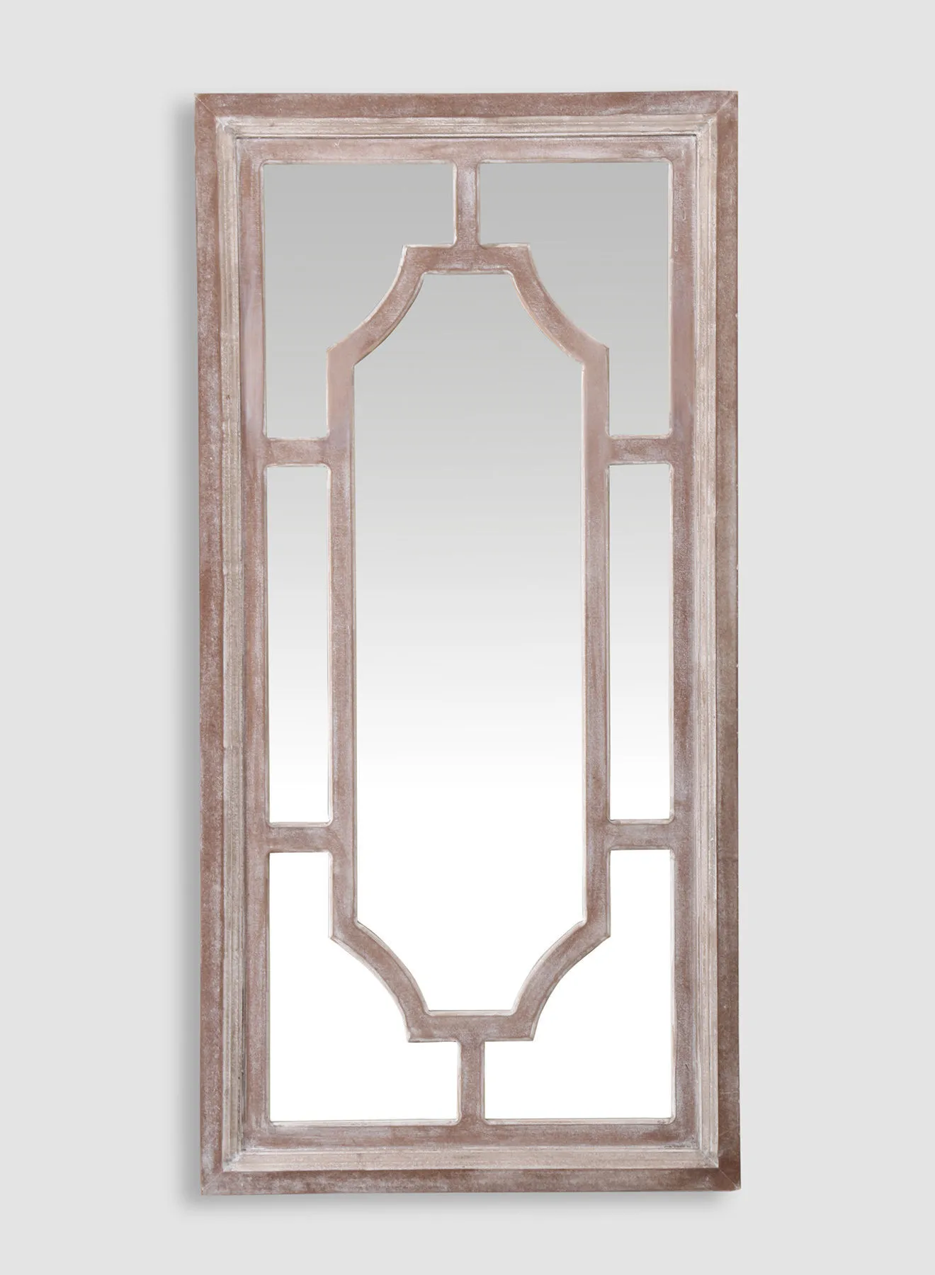 مرآة مزخرفة ebb & flow مادة فاخرة فريدة من نوعها لمنزل أنيق ومثالي AHI-022321206 بيج L62 x H121.4cm