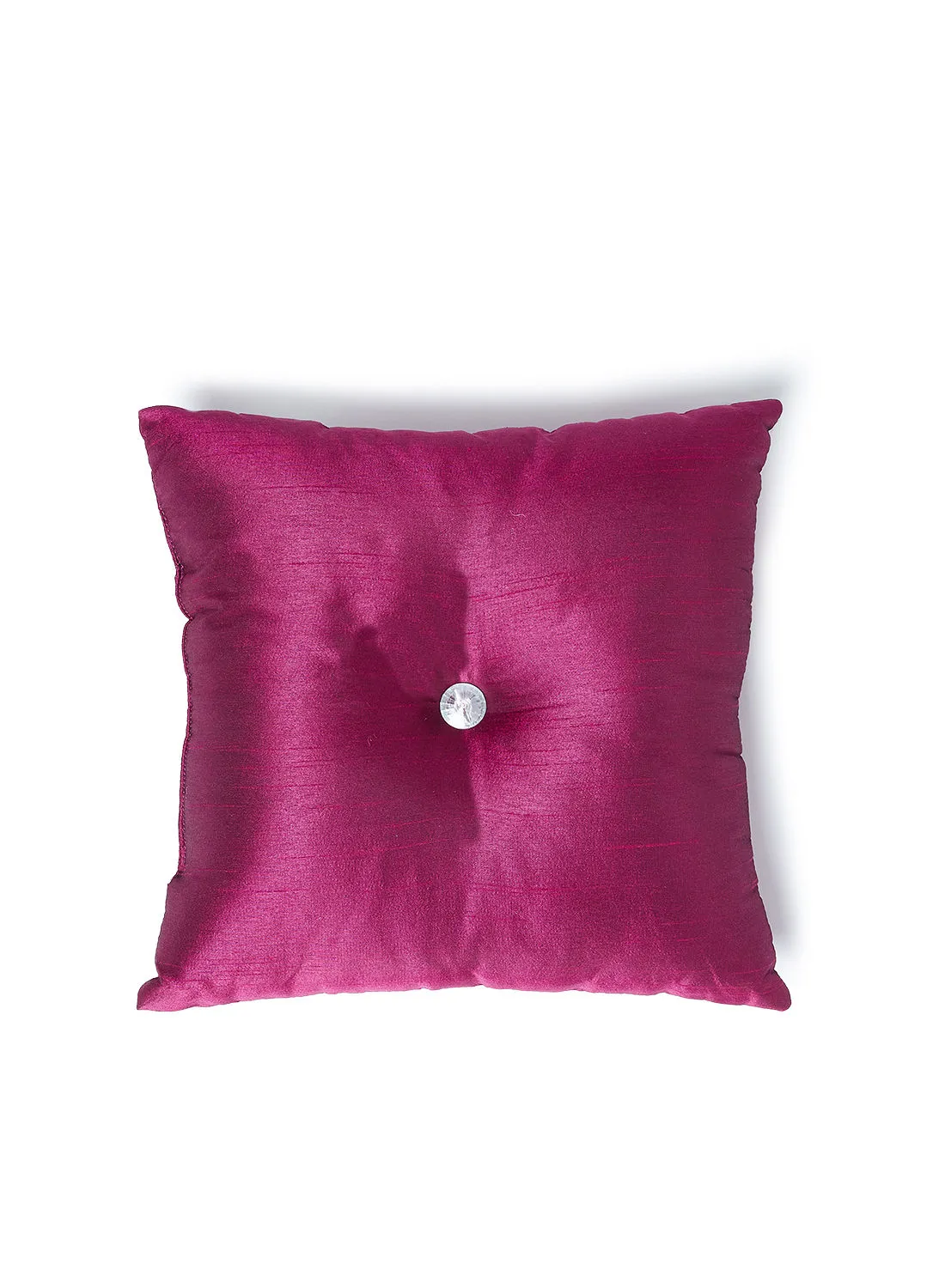 Hometown Decorative Cushion , Size 30X30 Cm Shimmery Fuchsia - 100% Polyester Bedroom Or Living Room Decoration