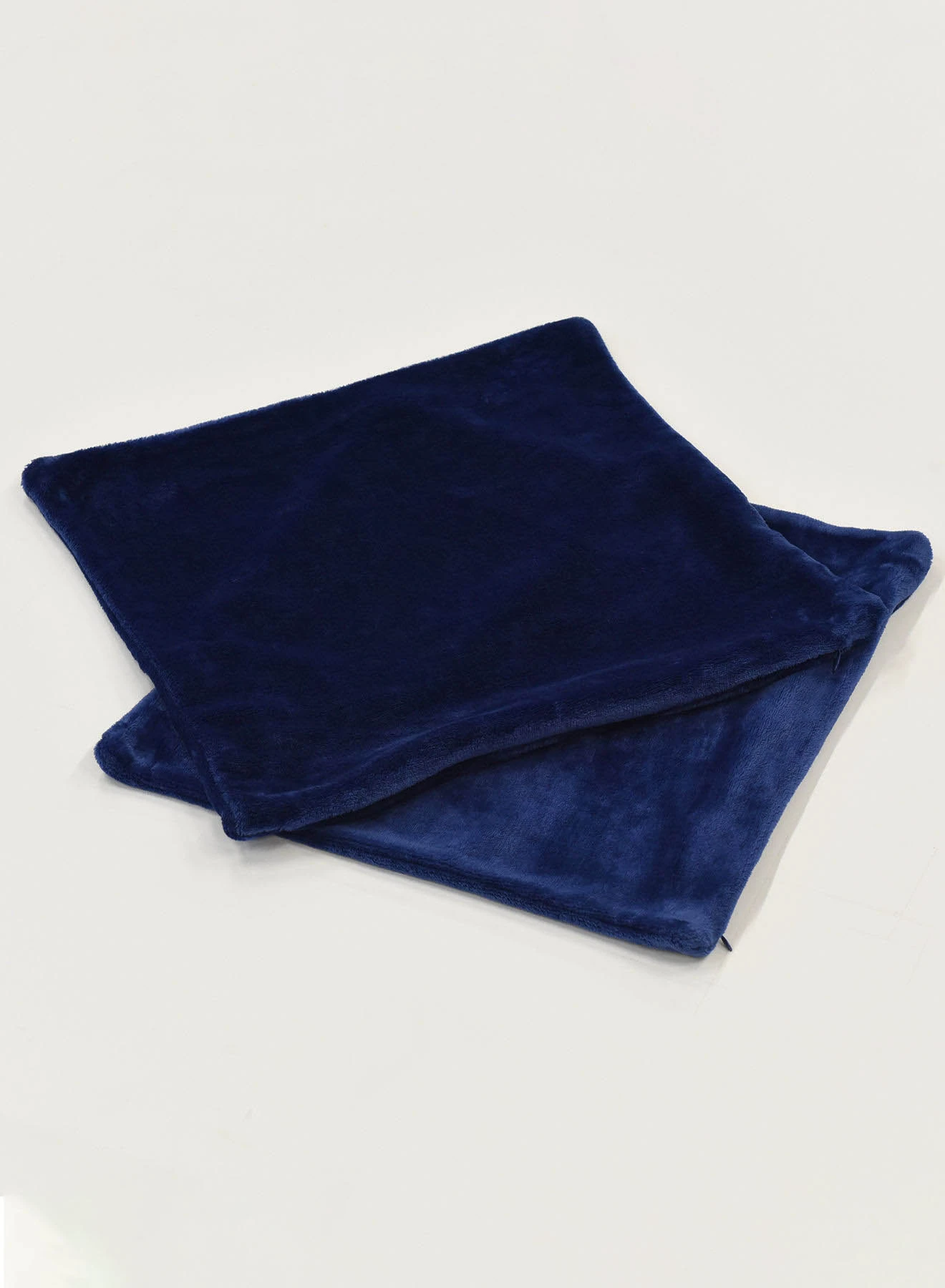 Amal Decorative Cushion Cover - Size 45X45 Cm Blue - 100% Polyester 2 Piece - Bedroom Or Living Room Decoration