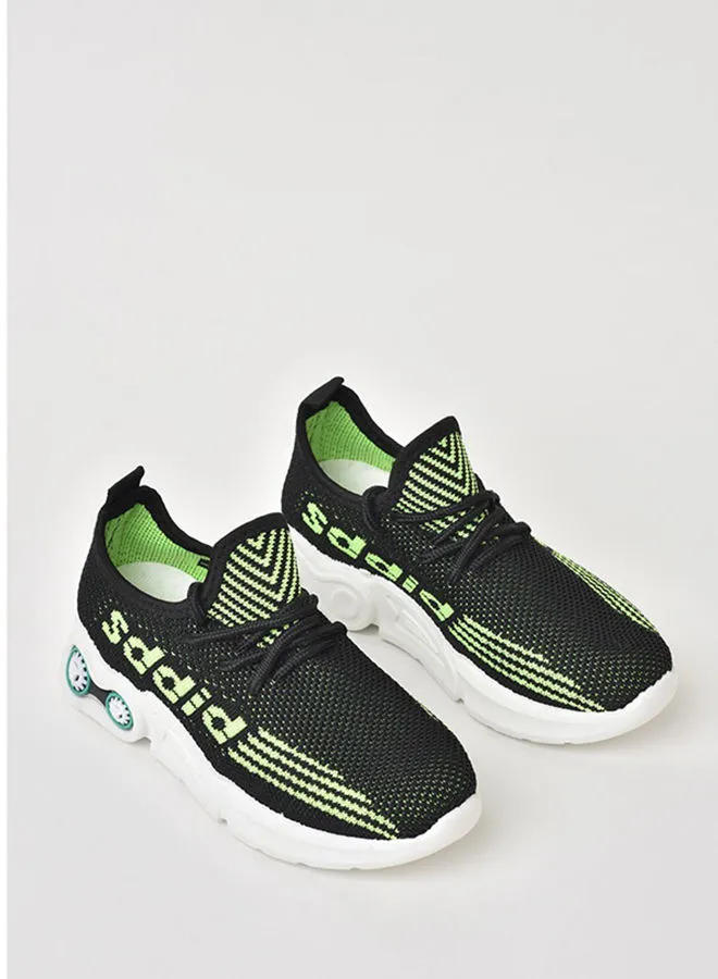 QUWA Casual Sneaker Black/Neon Green
