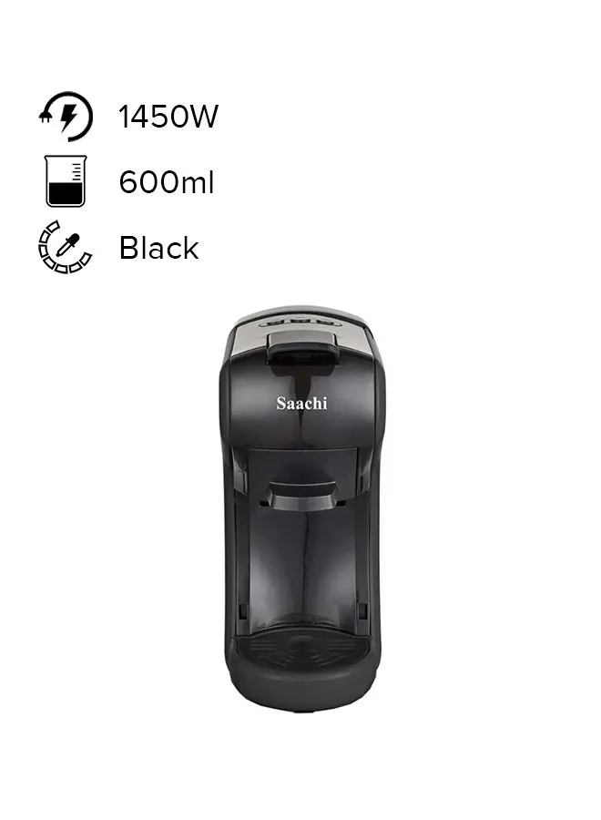Saachi Multi Capsule Coffee Maker 1450 W NL-COF-7058C-BK Black