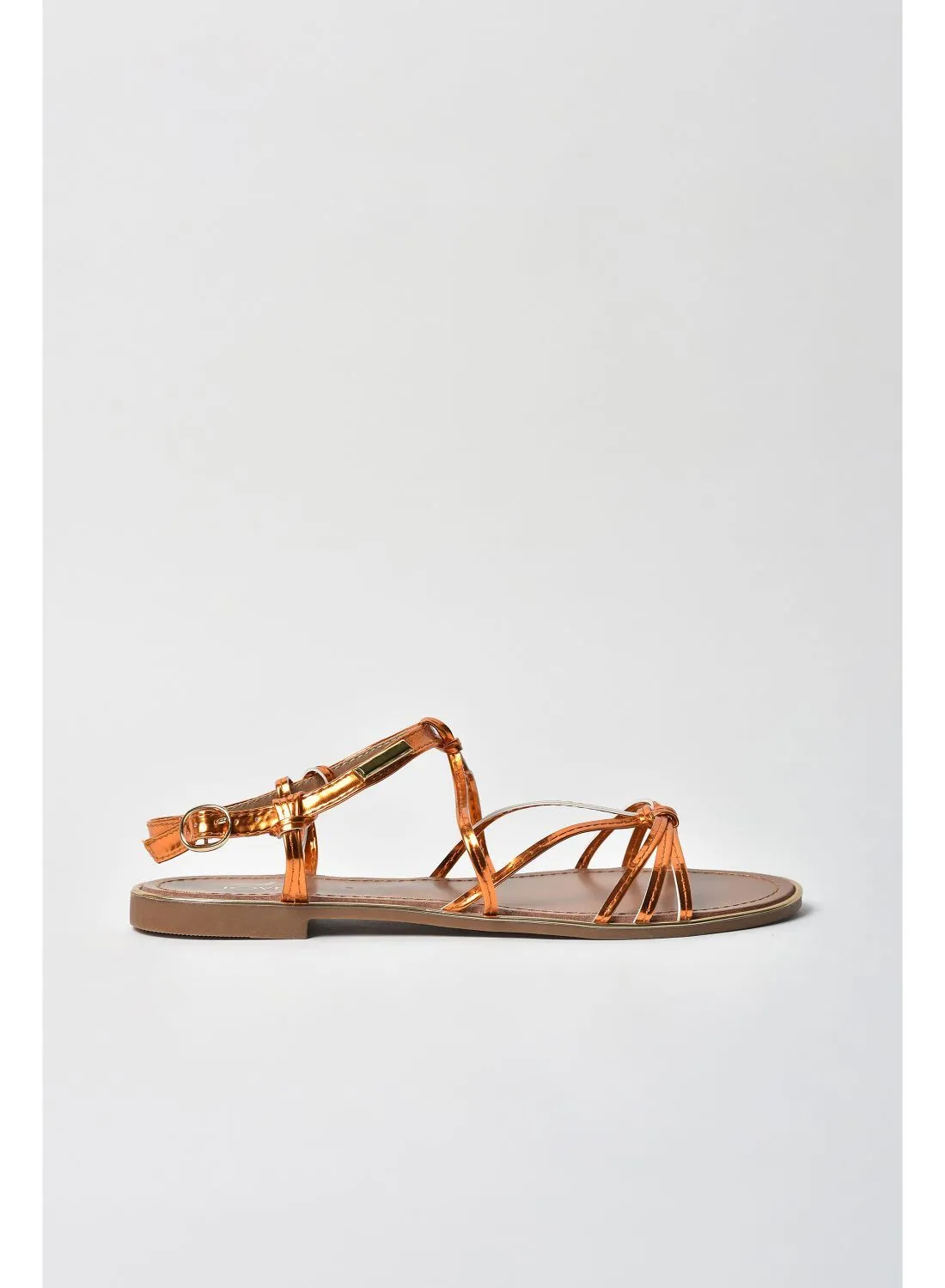 Jove Stylish Flat Sandals Gold