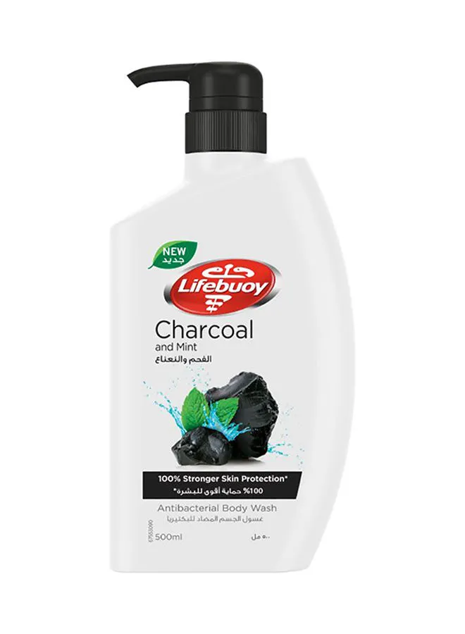 Lifebuoy Charcoal And Mint Antibacterial Body Wash 500ml