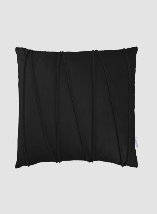 ebb & flow 3D Velvet Cushion  II,Unique Luxury Quality Decor Items for the Perfect Stylish Home Black 55 x 55cm
