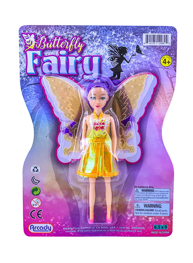 ARCADY Butterfly Fairy Doll On Blister Card Assorted