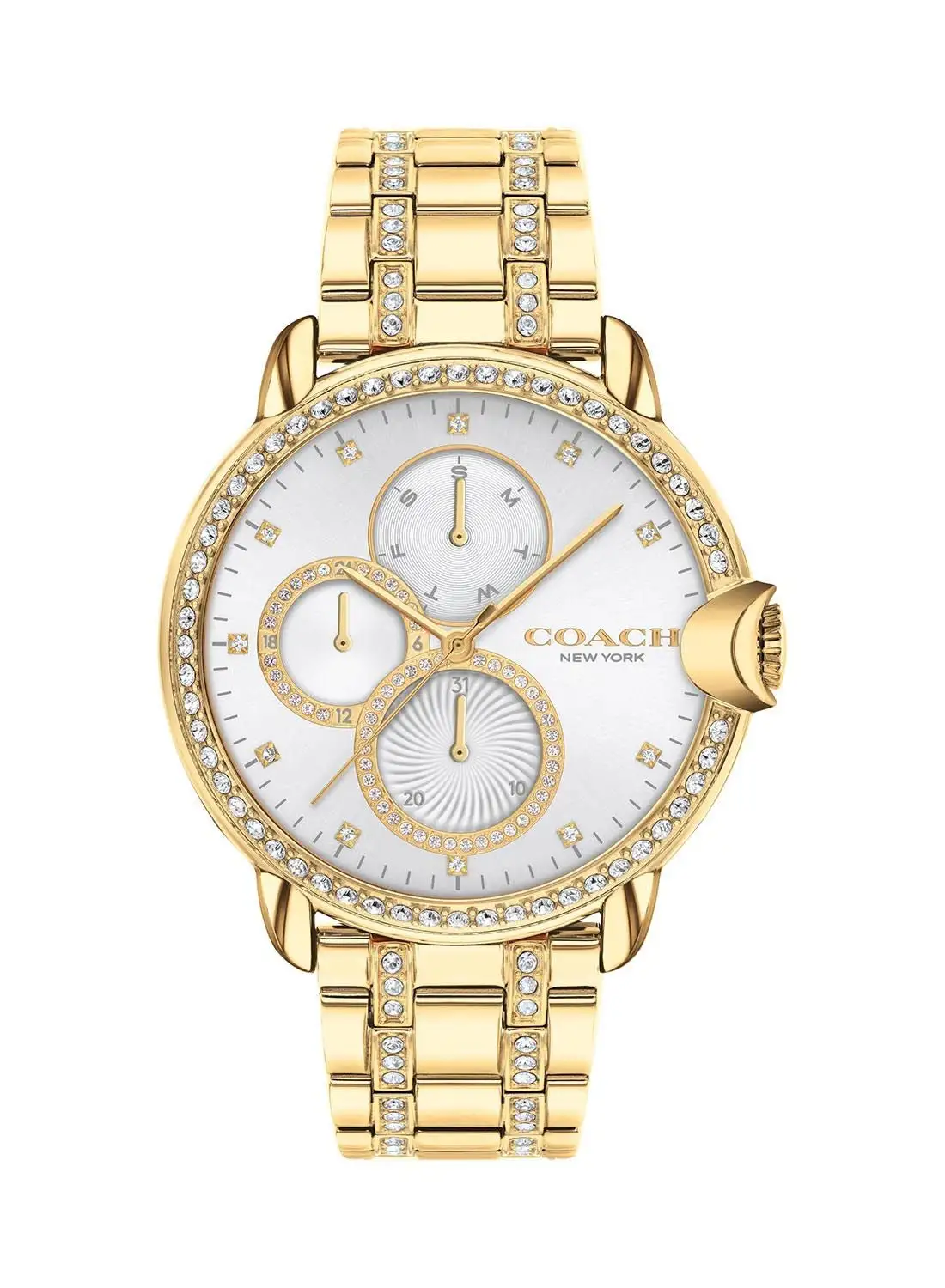 COACH Women's Arden Silver White Dial Watch 14503862