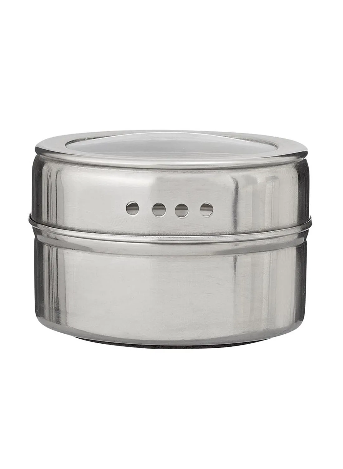 Hema Stainless Steel Storage Jar With Magnet Silver 4centimeter