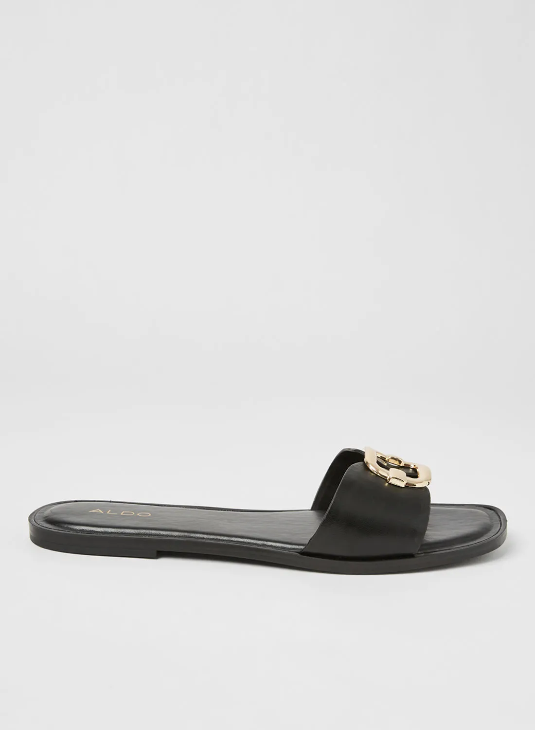 ALDO Glaeswen Flat Sandals Black/Golden