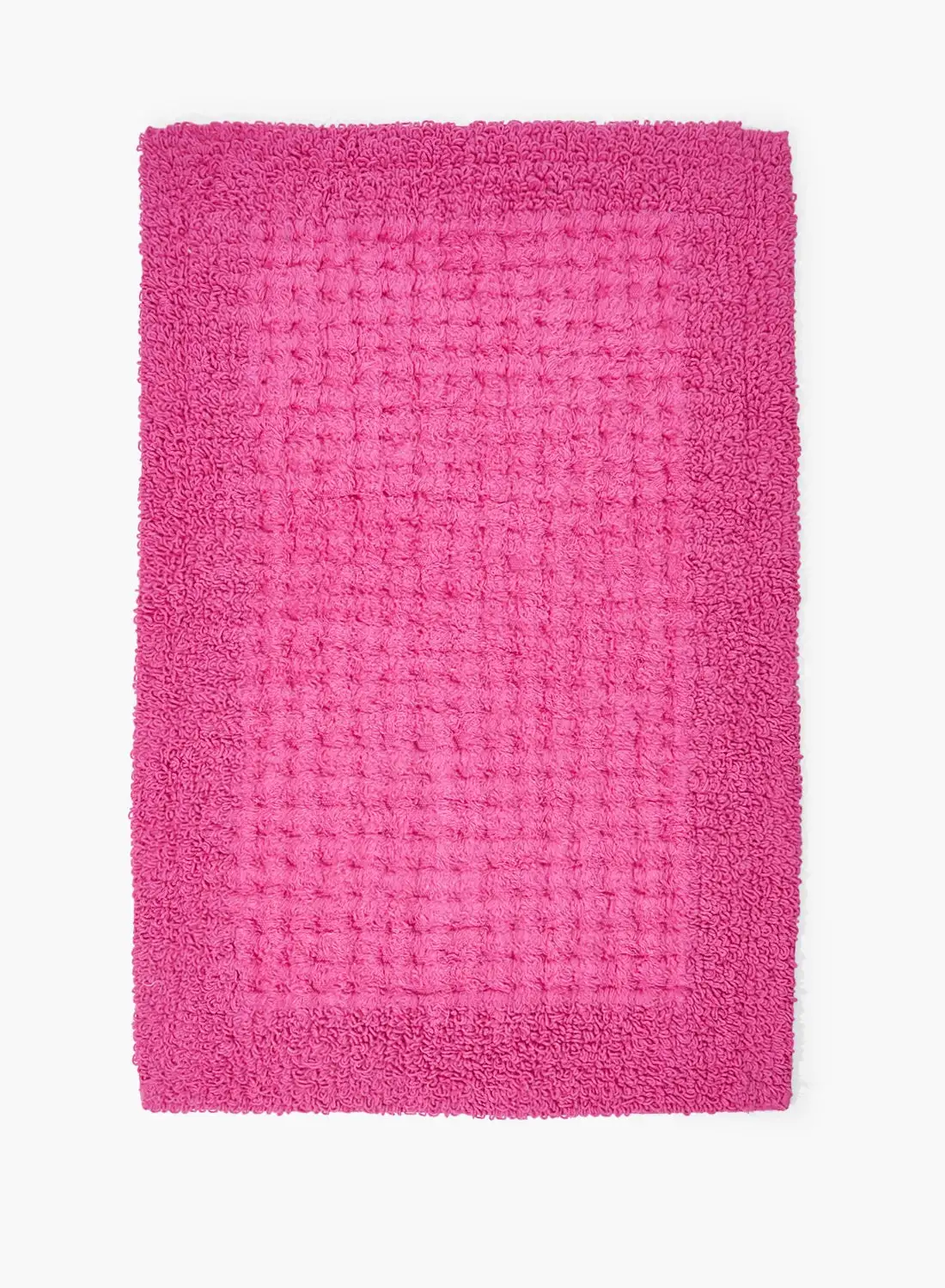 Amal Bath Mat - 100% Cotton 1720 GSM - Home Essential Bathroom Mat Reversible Fuchsia 40 x 60cm