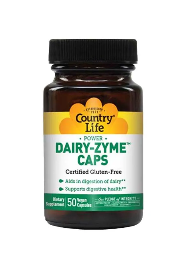Country Life Power Dairy-Zyme Capsules 50 's