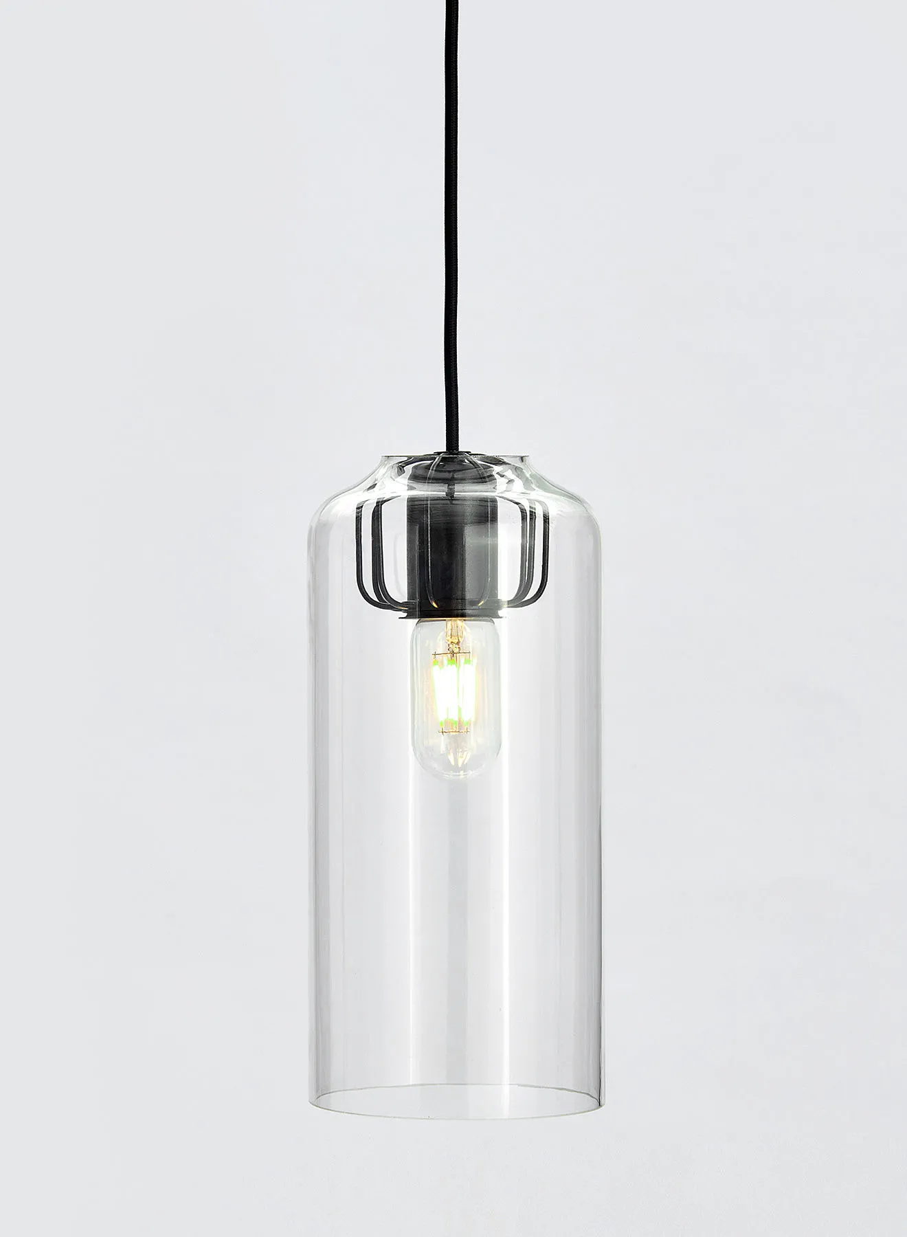 تبديل مصباح قلادة زخرفية فريدة من نوعها مواد ذات جودة فاخرة لمنزل أنيق مثالي PL020540 شفاف / أسود 14 سم