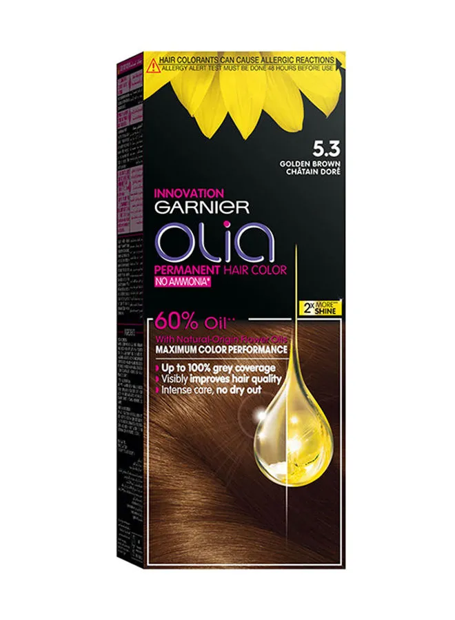 GARNIER Olia No Ammonia Permanent Haircolor 5.3 Golden Brown
