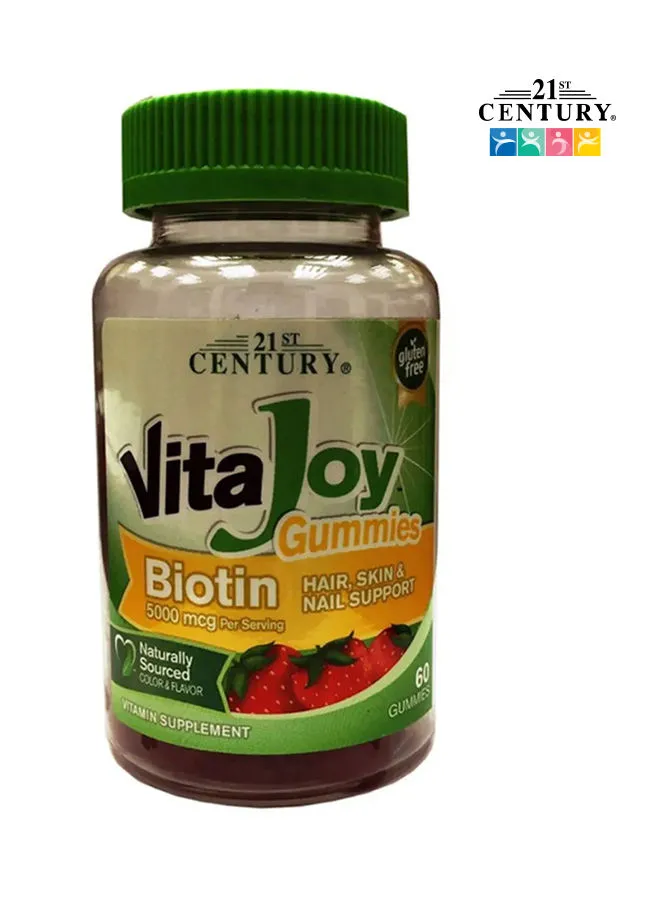 21st CENTURY Vita Joy Biotin فيتامين 60 يمضغ