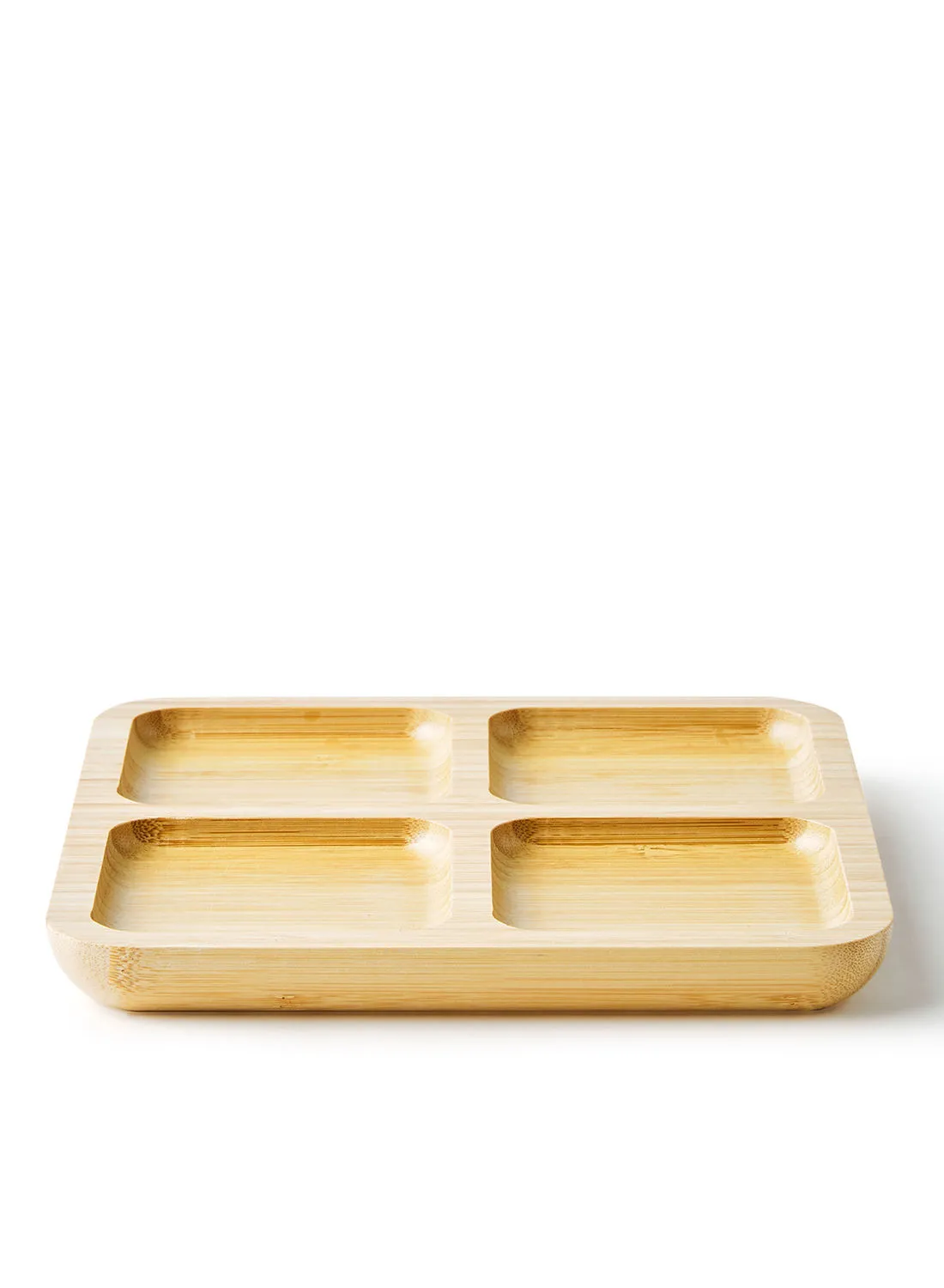 طبق تقديم شرق نون - مصنوع من الخيزران - مربع (صغير) - طبق التقديم - أطباق التقديم - صينية بني