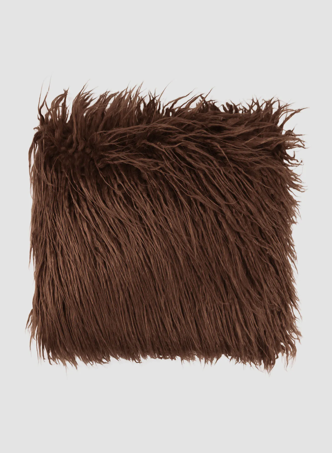 ebb & flow Faux Fur Cushion, Unique Luxury Quality Decor Items for the Perfect Stylish Home Dark Brown 50 x 50cm