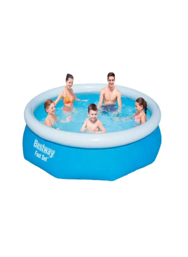Bestway Outdoor Fast Pool Set For Backyard - Blue/White 305x305x76cm