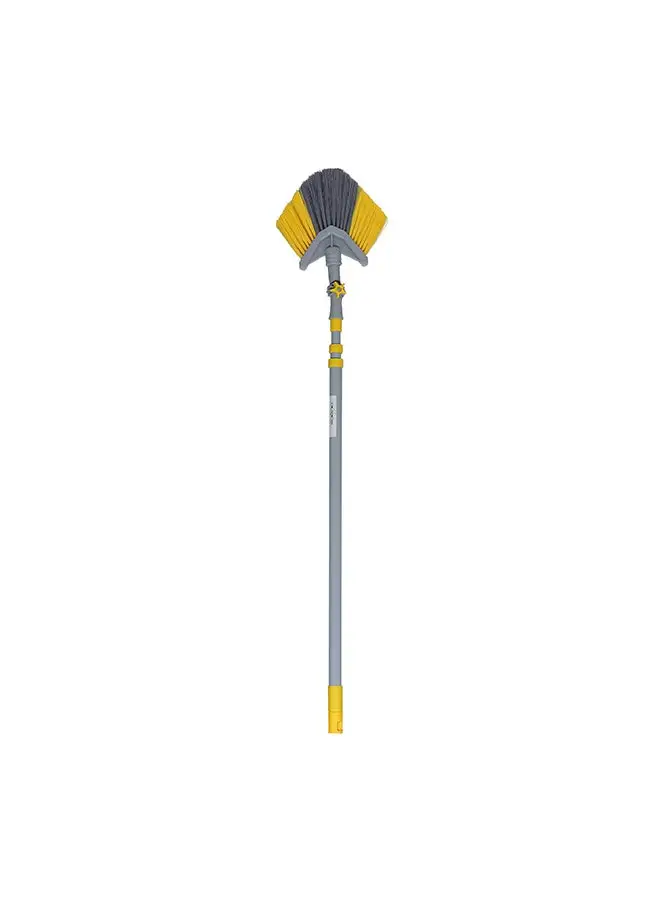 APEX Cobweb Remover Swab Ceiling Brush Duster Yellow/Grey 27x5cm