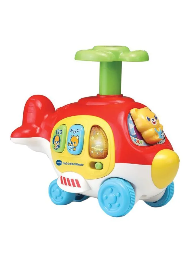 vtech Push And Spin Helicopter, Press And Go, Red/Yellow/Green, VT80-513903 12.1x22.3x22cm