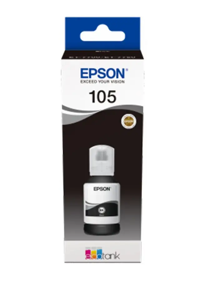 EPSON Epson 105 EcoTank Ink Bottle, Black Ink for Printer Refill - Black