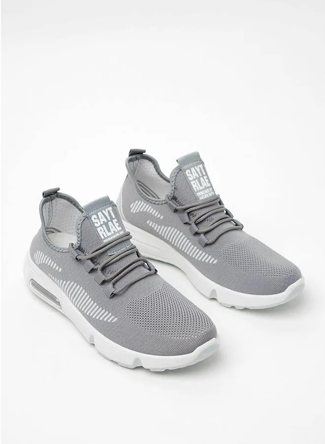 Cobblerz Men's Lace-Up Low Top Sneakers Light Grey