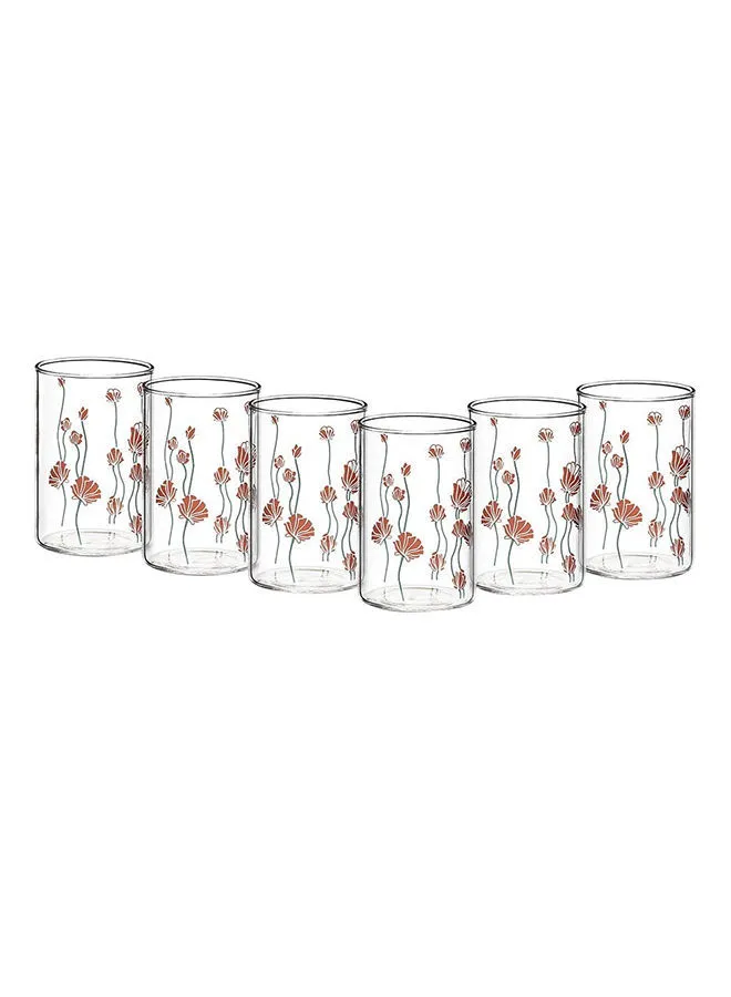 BOROSIL 6 Piece Glass Tumbler Set - Beverage Glasses For Juice - Juice Glasses - Tumblers - Serves 6 - Clear Clear