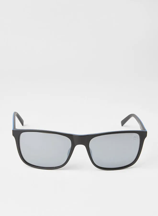 Timberland Men's Rectangular Frame Sporty Sunglasses - Lens Size: 58 mm