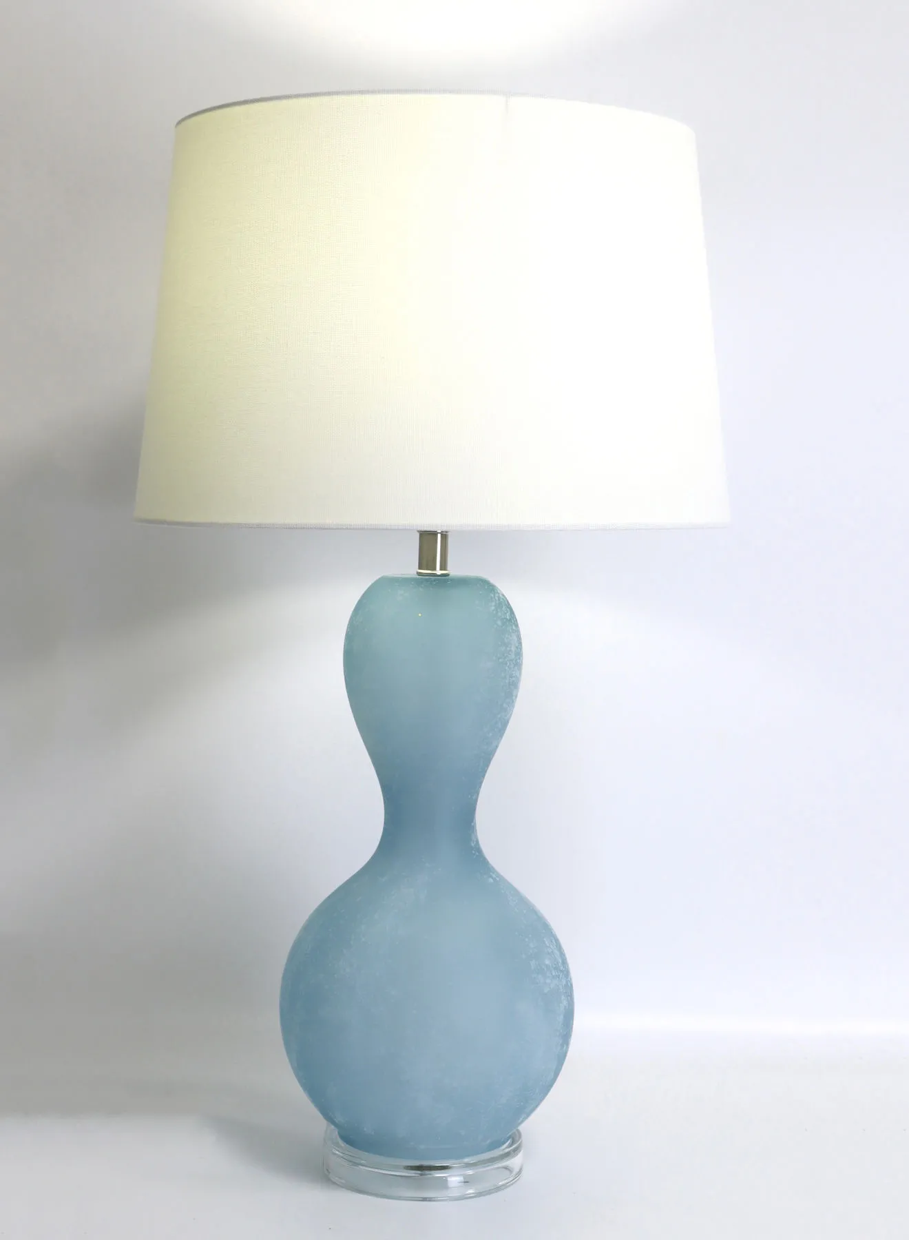 مصباح طاولة زجاجي بتصميم حديث من التبديل ، مادة فريدة من نوعها ذات جودة فاخرة لمنزل أنيق مثالي RSN71025 أزرق 15 × 26 أزرق 15 × 26 بوصة