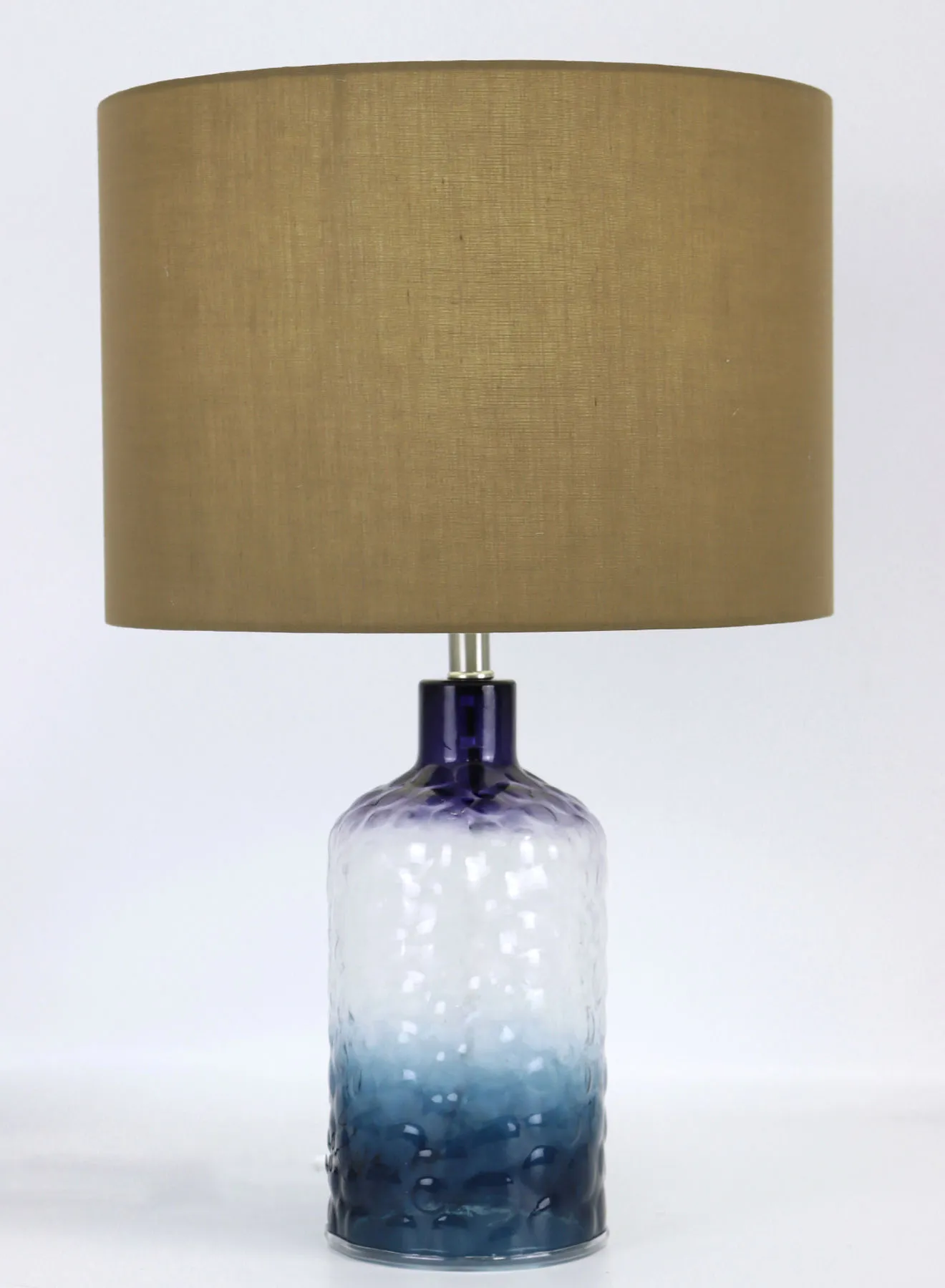 مصباح طاولة زجاجي بتصميم عصري من المد والجزر ، مادة فاخرة فريدة من نوعها ذات جودة عالية لمنزل أنيق مثالي RSN71029 أزرق 13 × 20.2