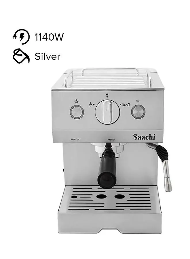 ساتشي ماكينة صنع القهوة 1.5 لتر 1140 واط NL-COF-7060S-ST فضي
