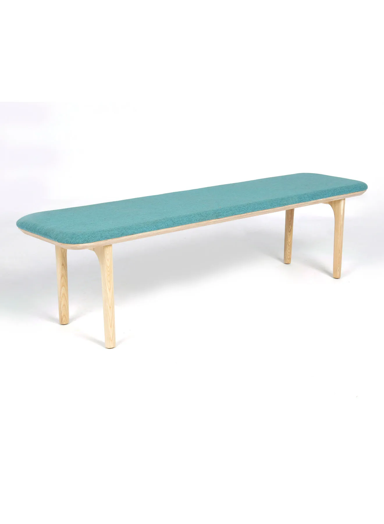 ebb & flow Modern Style Slant Bench Table High Quality For Living Rooms Entryways Decor Sturdy By Unique Fabric Beige/Blue 160 x 42 x 45cm